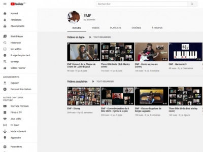 Notre chaîne YOUTUBE