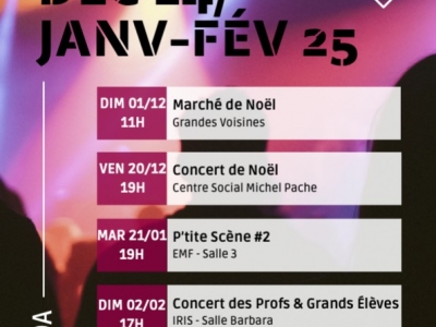 AGENDA DÉC 24 / JANV & FÉV 25